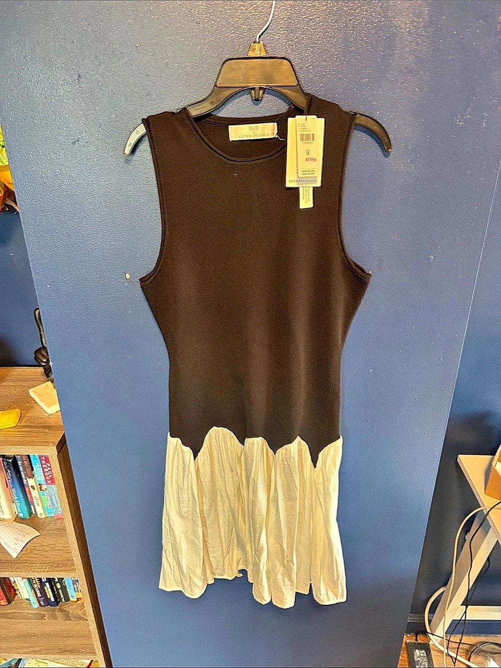 Anthropologie Siempre the Label Color Block Maxi Dress Size Medium NWT